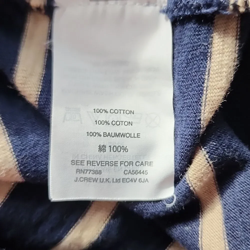 J.Crew Knit Goods Striped Creneck Pocket T-shirt‎ Women's Small Nautical